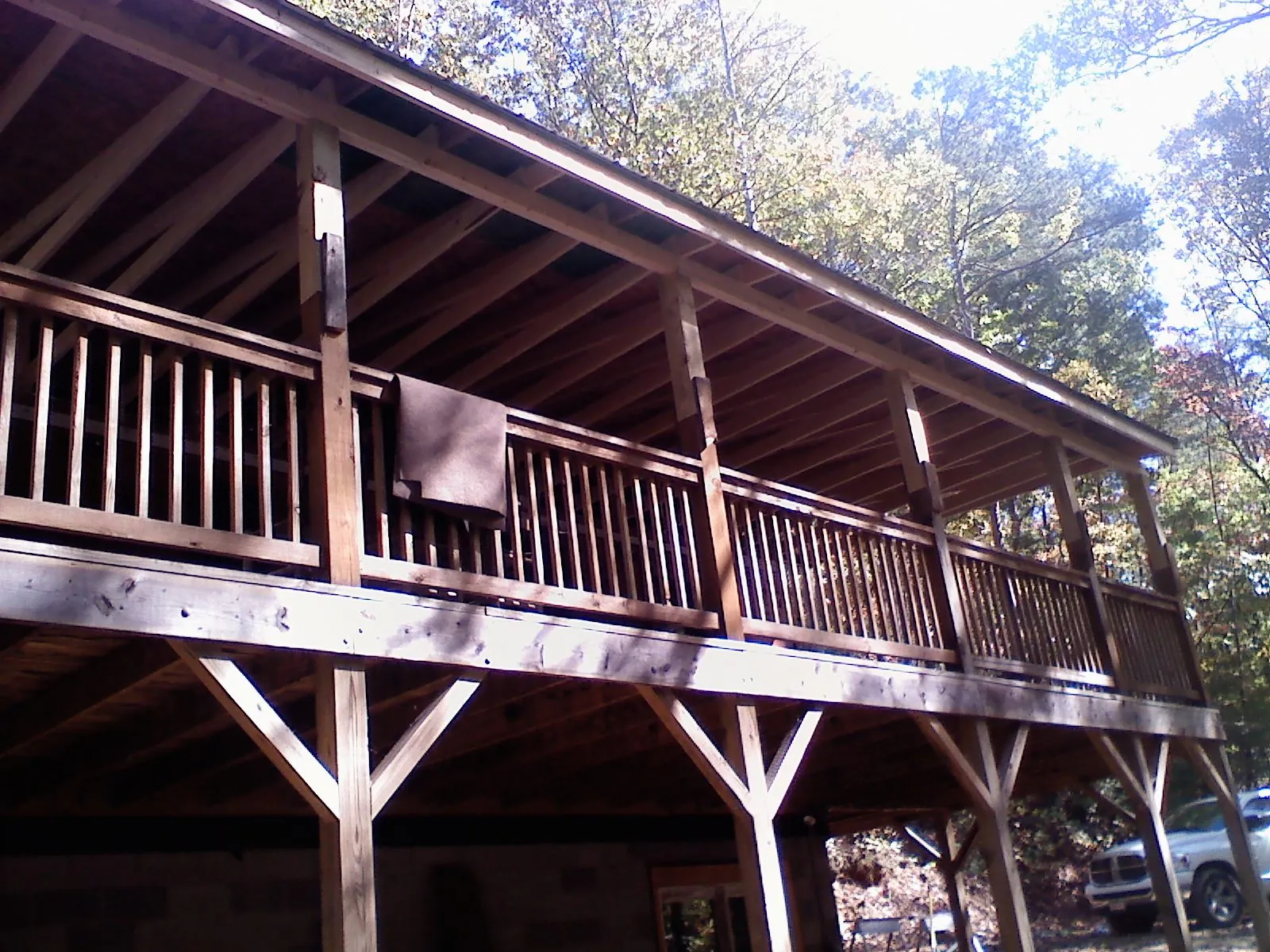 Timber framing under a new elevated porch and deck — Roof Leak Repair in Camp Hill by Roofing Brothers